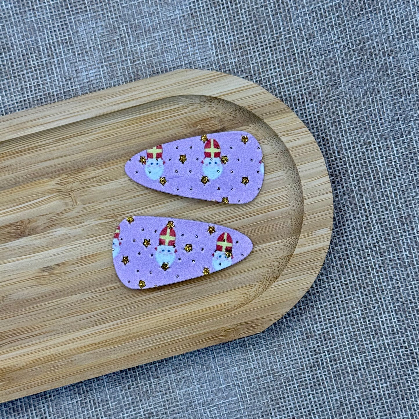 Sinterklaas speldjes 5cm roze goud