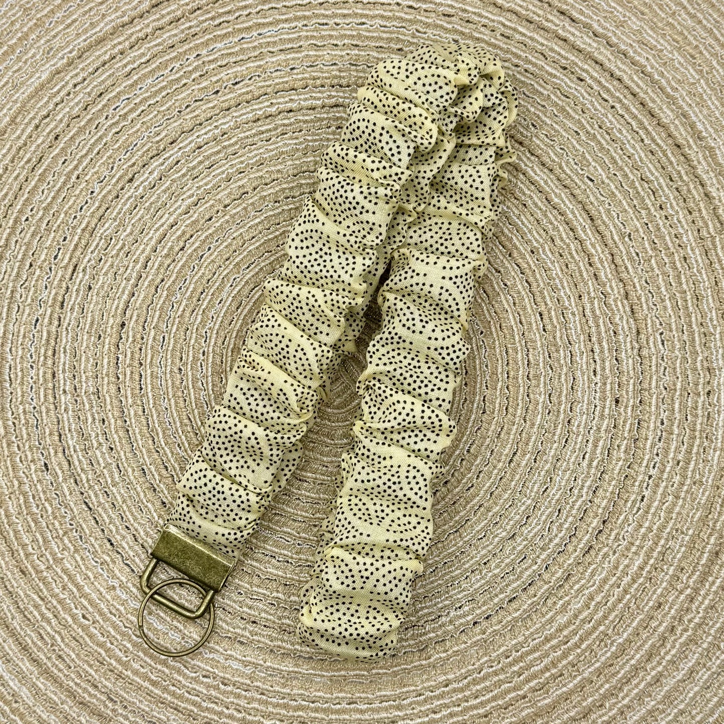 Keycord beige stip