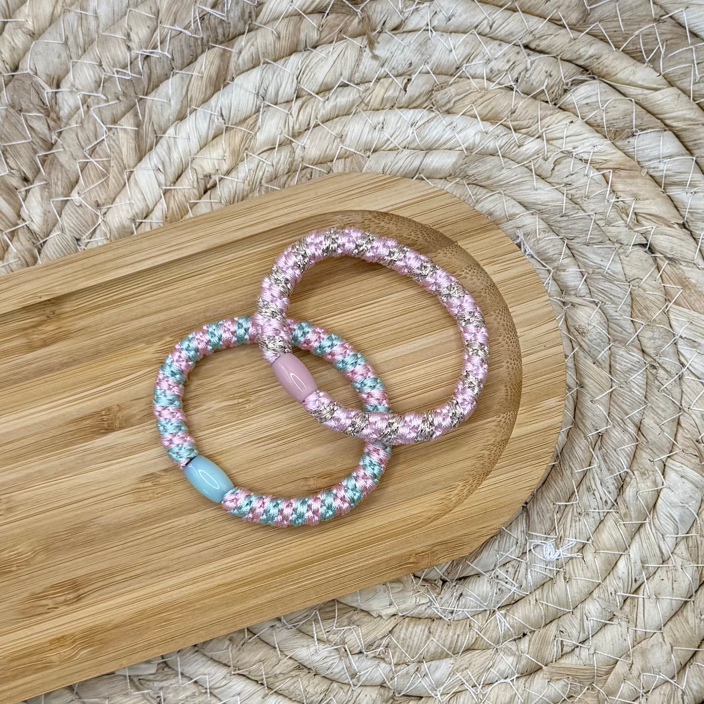 Elastiek set pastel streep