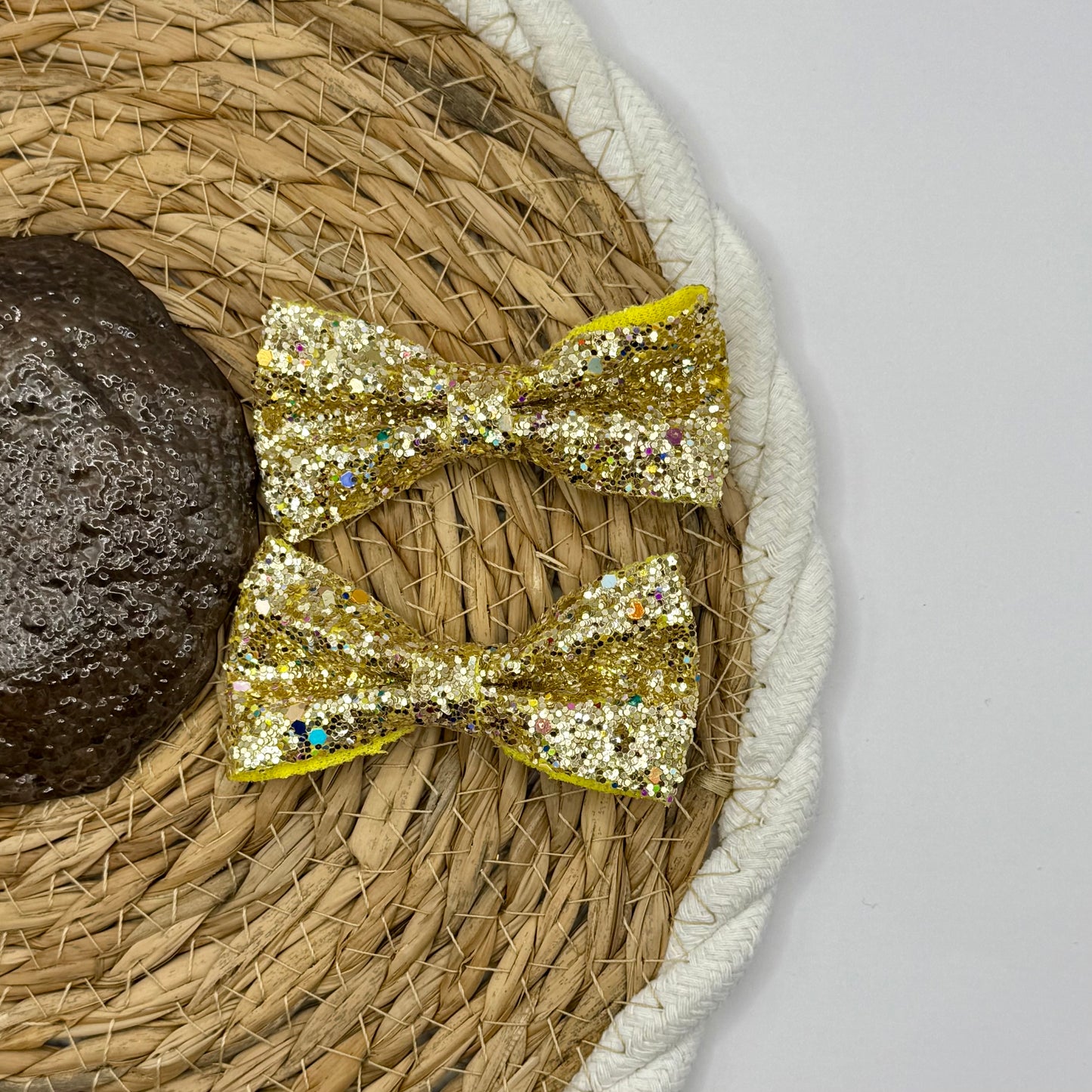 Glitter strik recht goud