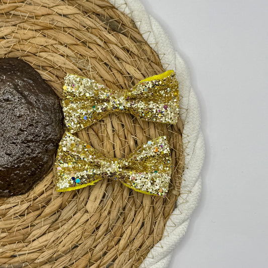 Glitter strik recht goud