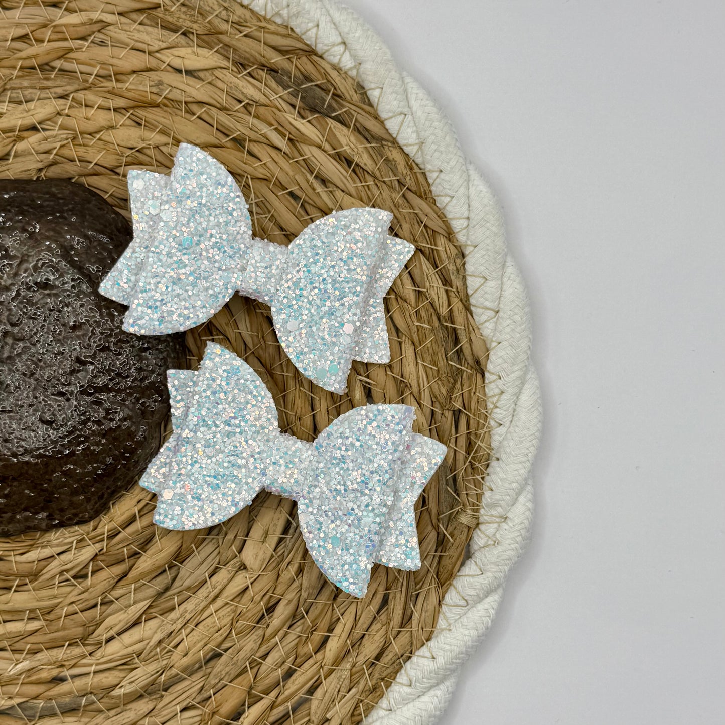 Glitter strik rond wit