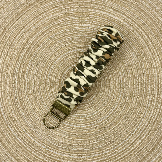 Pols scrunchie beige panter groot