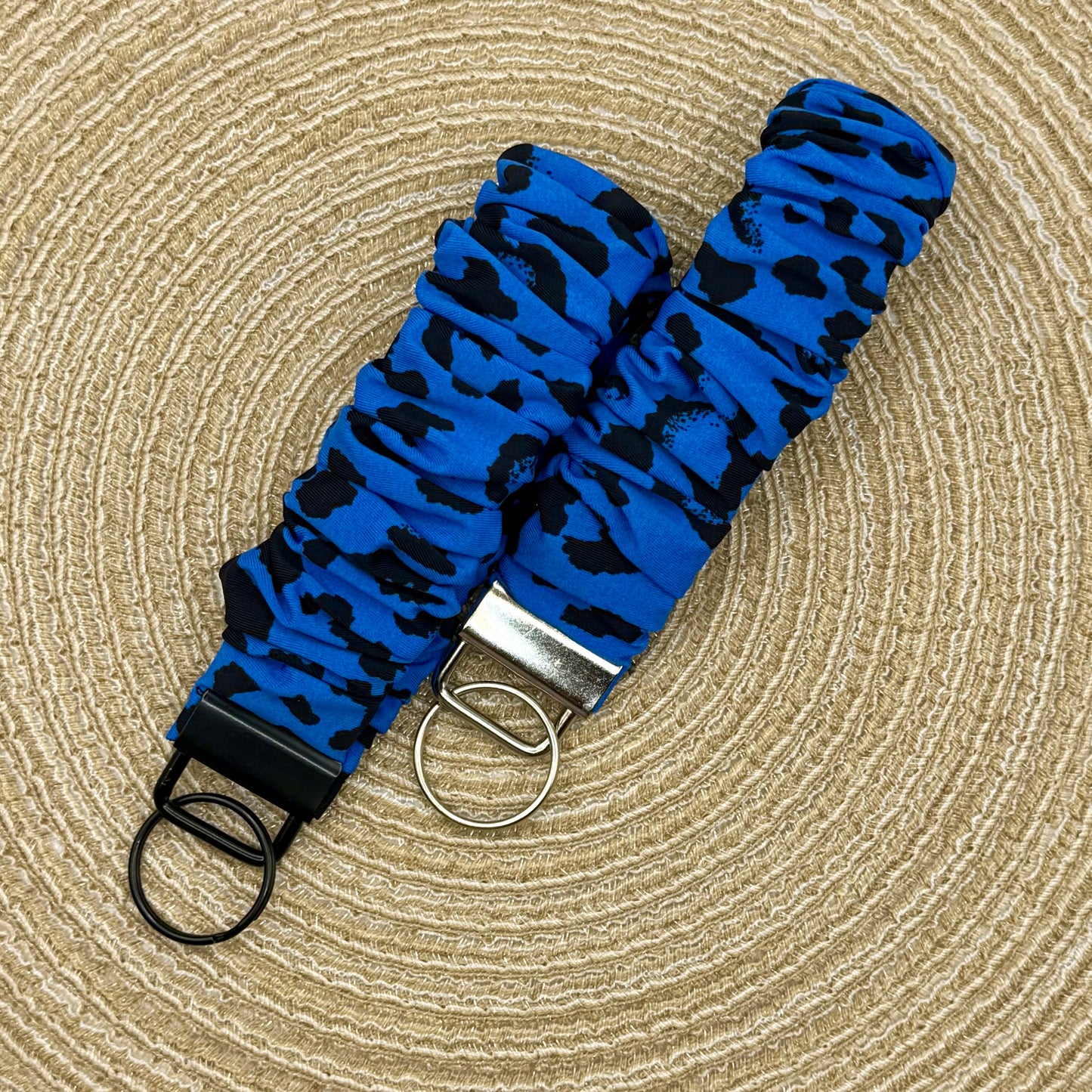 Pols scrunchie blauw panter