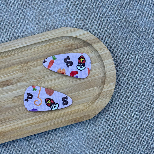 Sinterklaas speldjes 5cm paars