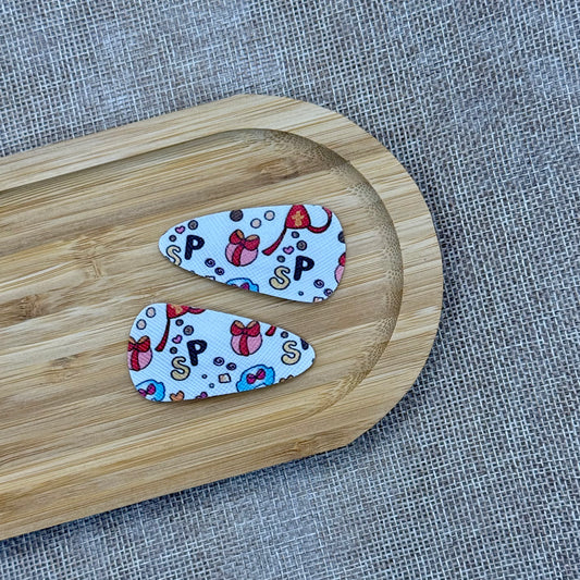 Sinterklaas speldjes 5cm wit patroon