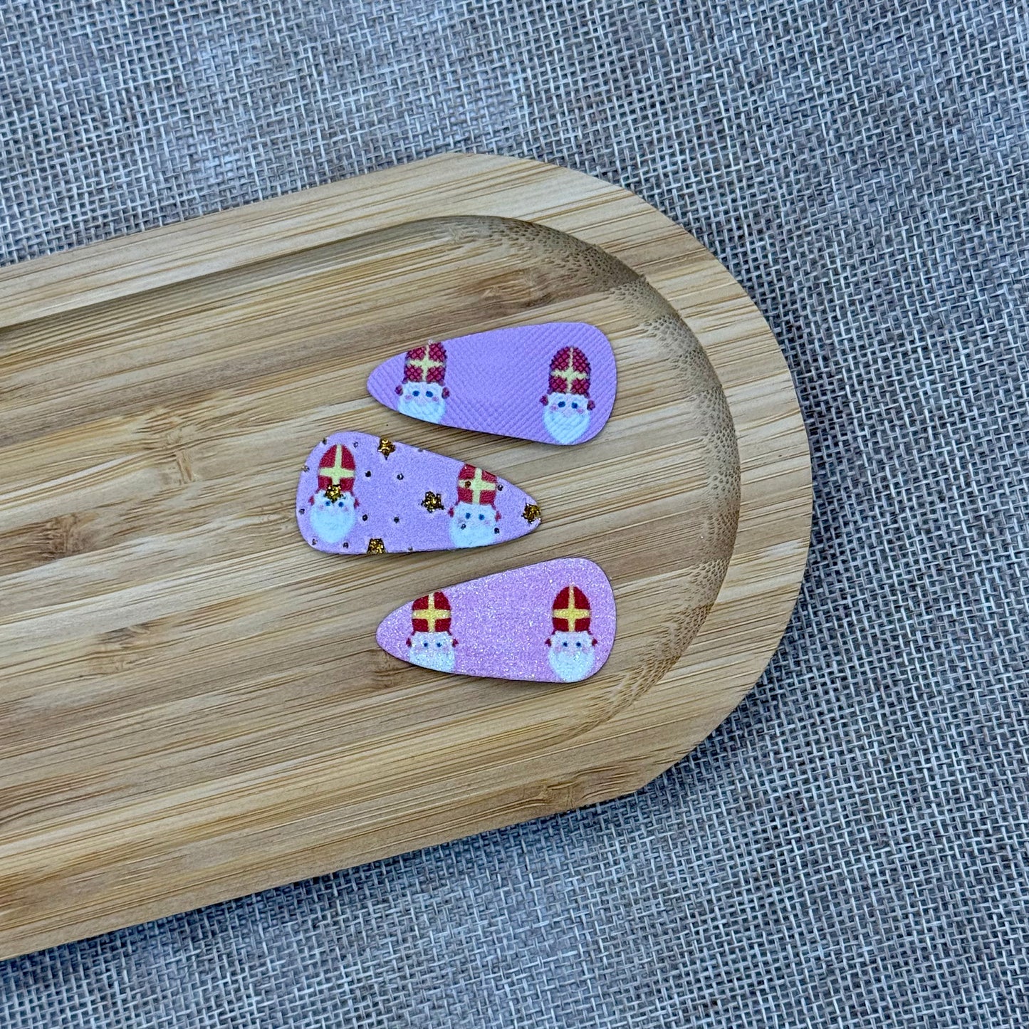 Sinterklaas speldjes 3cm set roze