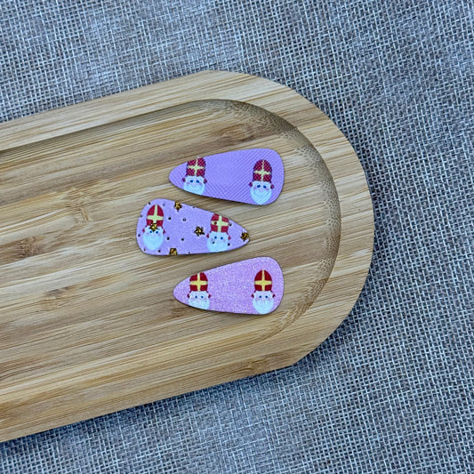Sinterklaas speldjes 3cm set roze
