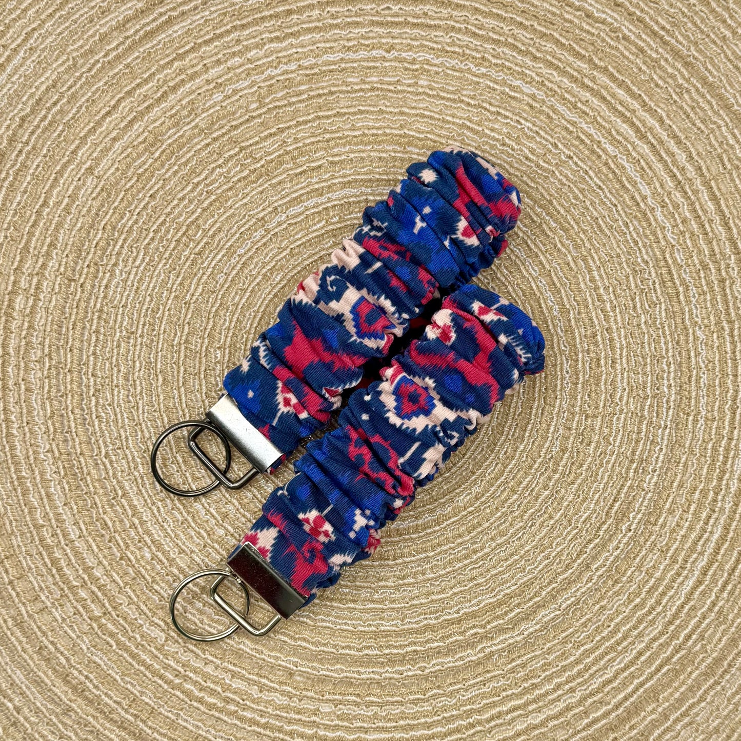 Pols scrunchie retro blauw