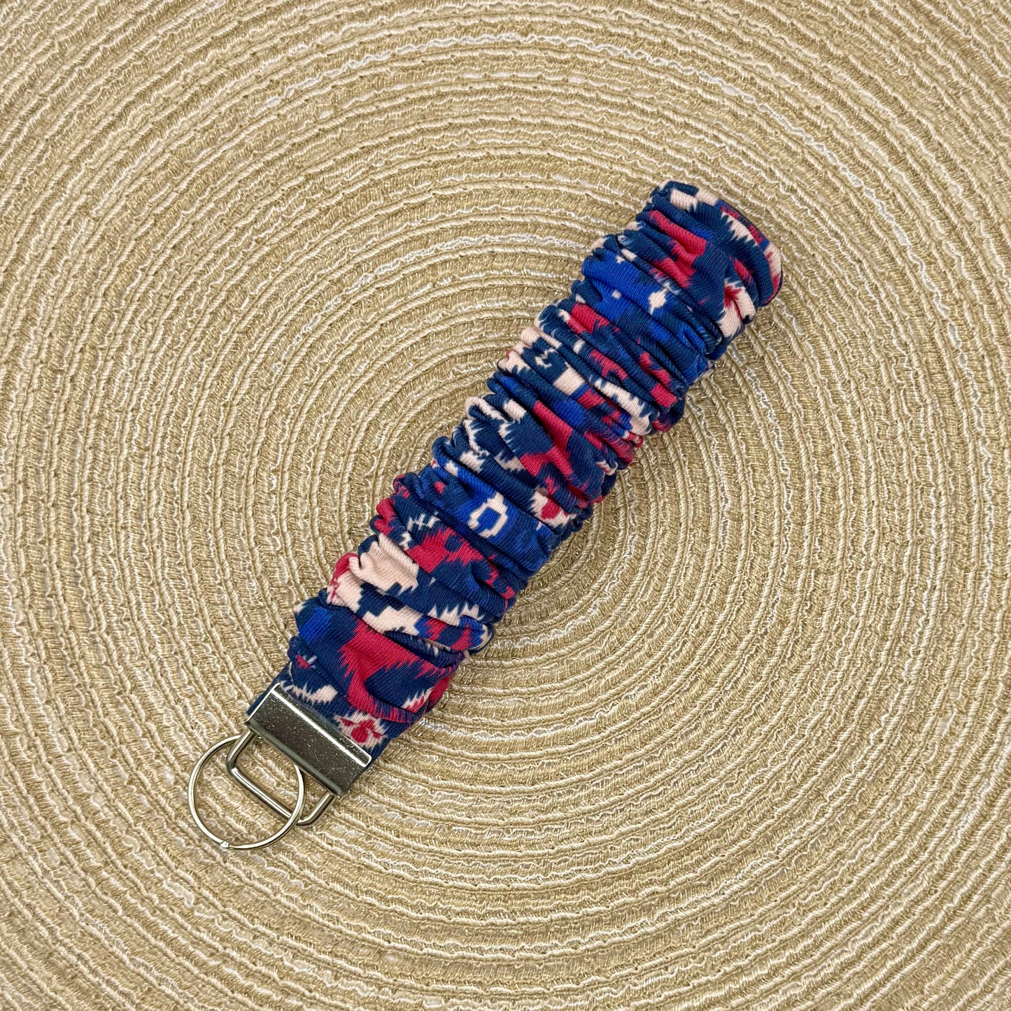 Pols scrunchie retro blauw