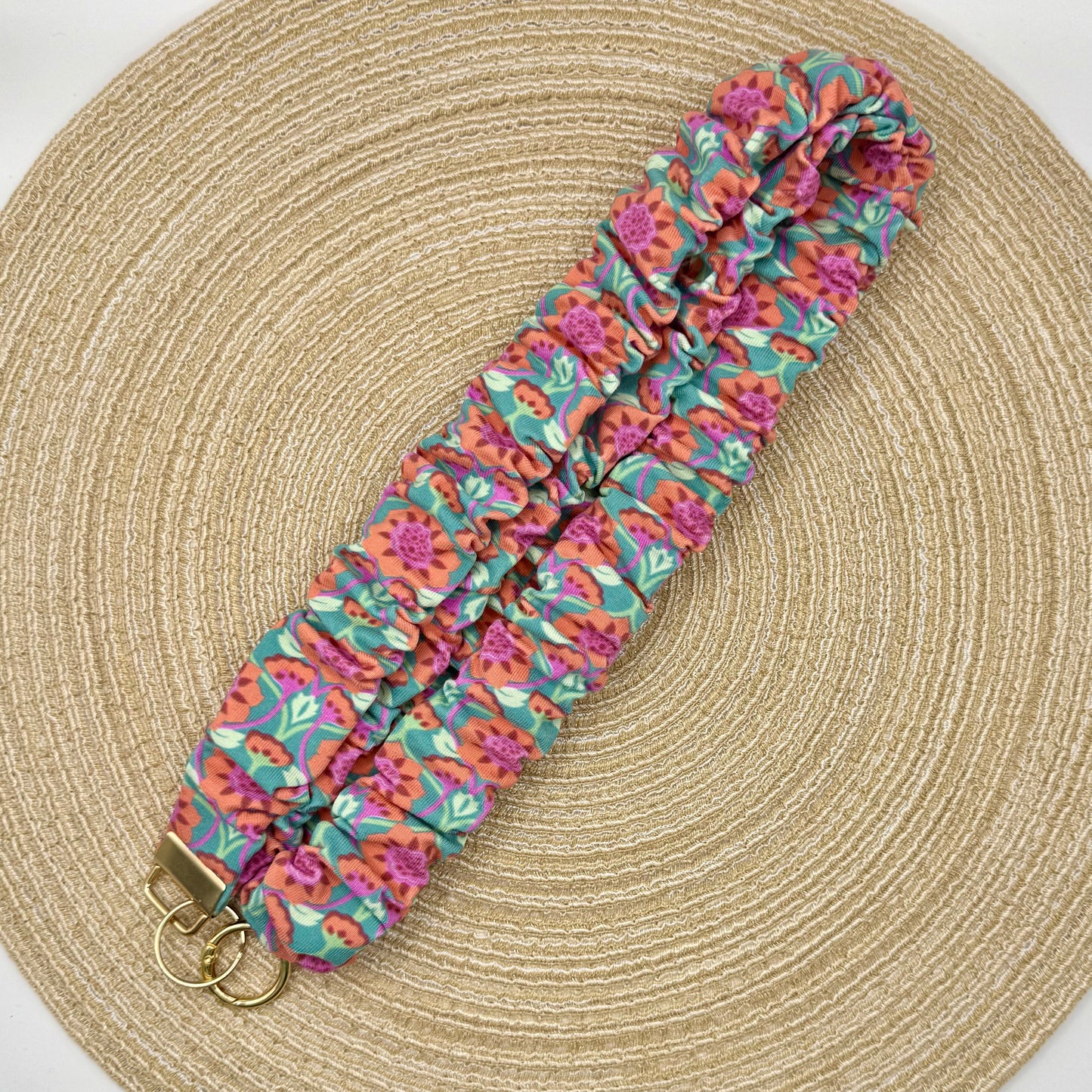 Telefoon scrunchie retro groen