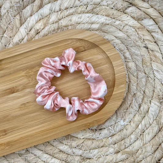 Scrunchie roze wit S