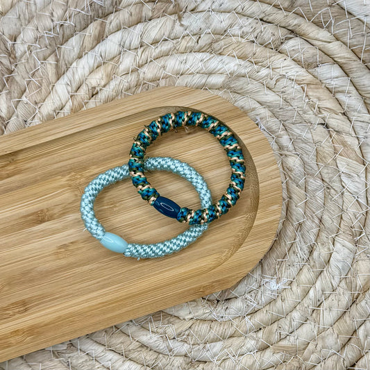 Elastiek set blauw/groen